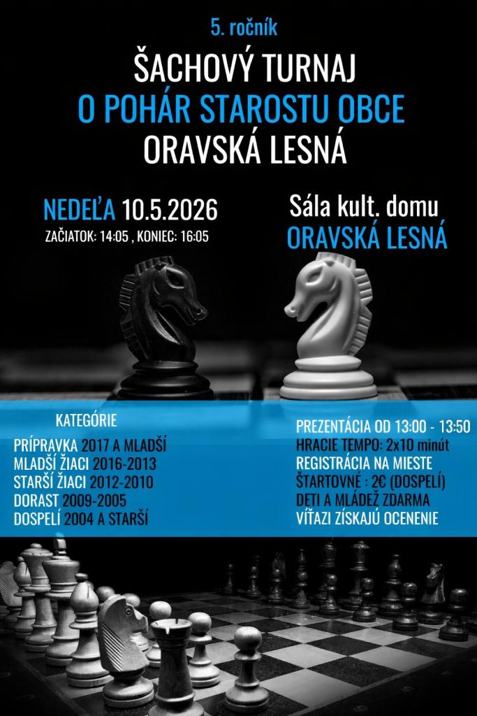 5.&nbsp;ročník šachový turnaj o&nbsp;pohár starostu obce Oravská Lesná