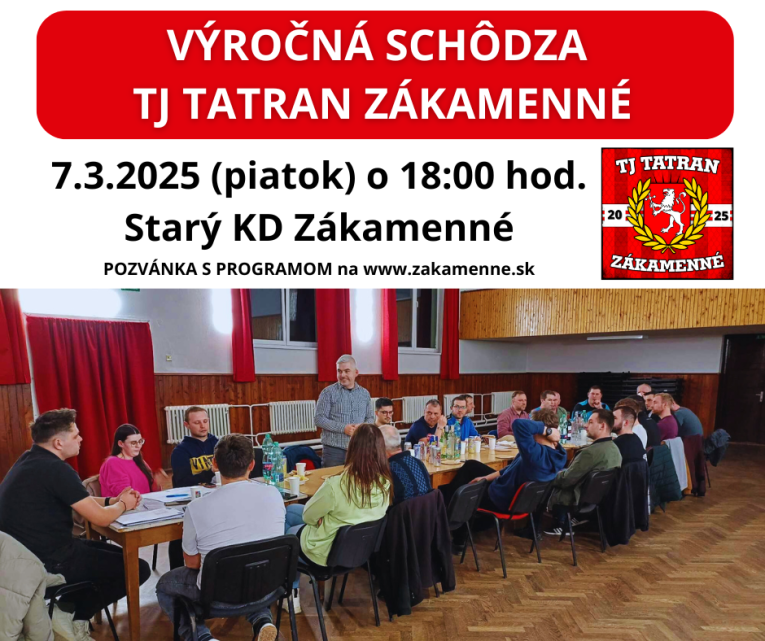 Výročná schôdza TJ Tatran Zákamenné