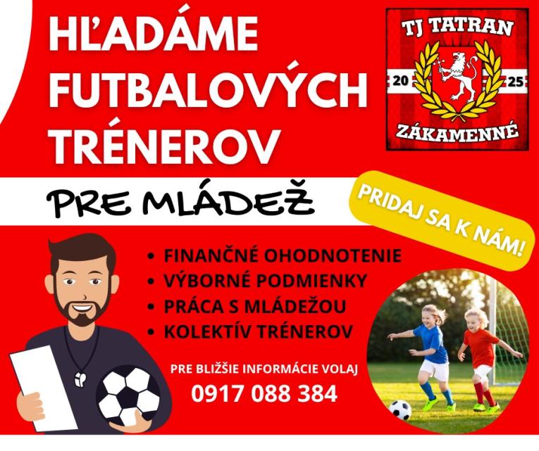 Hľadáme futbalových trénerov